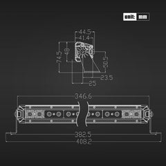 Rigidhorse combination beam providing broad coverage and distance for driving