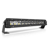 Rigidhorse 12 inch LED light bar front view with flood and spot beam for broad coverage