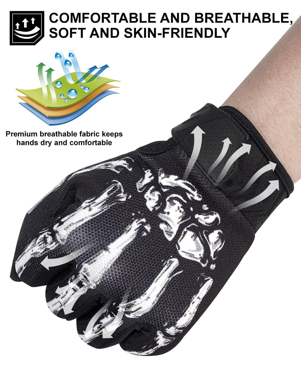 RIGWARL motorcycle gloves palm padding detail emphasizing enhanced protection during rides