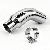 RILMATON chrome exhaust tip universal 4-6 inch elbow enhances look and rust resistance.