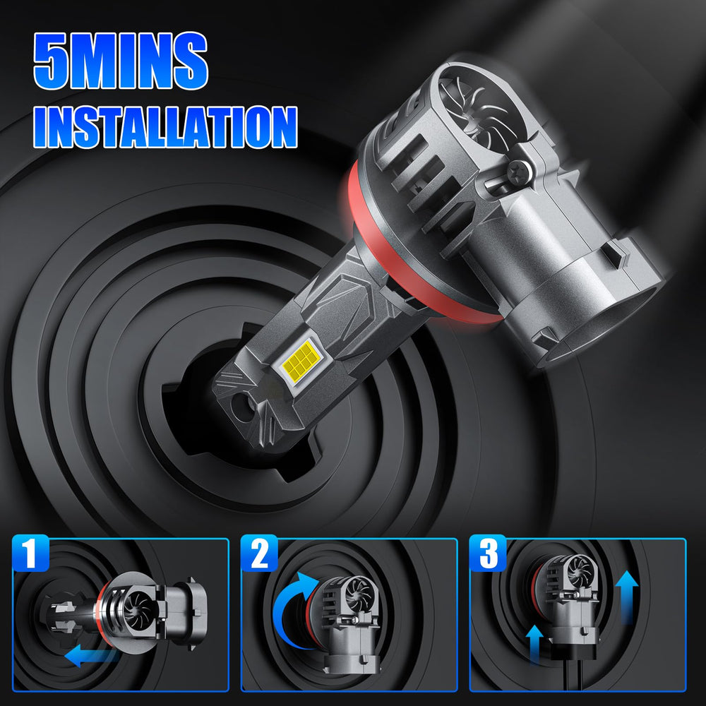 rimthin H11-H16-H9-H8 fog lights emit a cool white beam for clearer night visibility.