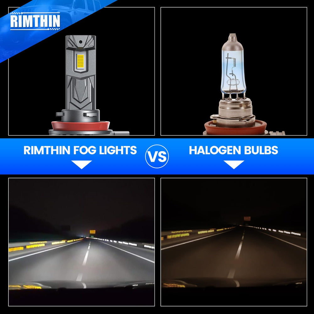 rimthin 1:1 mini-size H11 design matches original halogen fit.