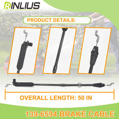 Rinlius brake cable 139-6594 for Toro 21464 Recycler boosts stopping reliability