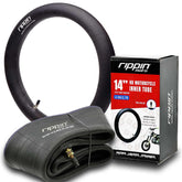 Rippin Moto inner tube TR4 valve close-up for reliable inflation.