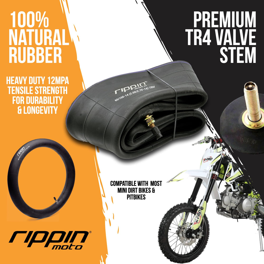 Rippin Moto 60/100-14 fit for many small dirt bikes.