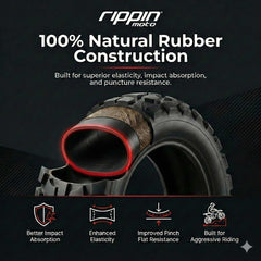 Rippin Moto 70/100-19 tube designed for high torque electric dirt bikes