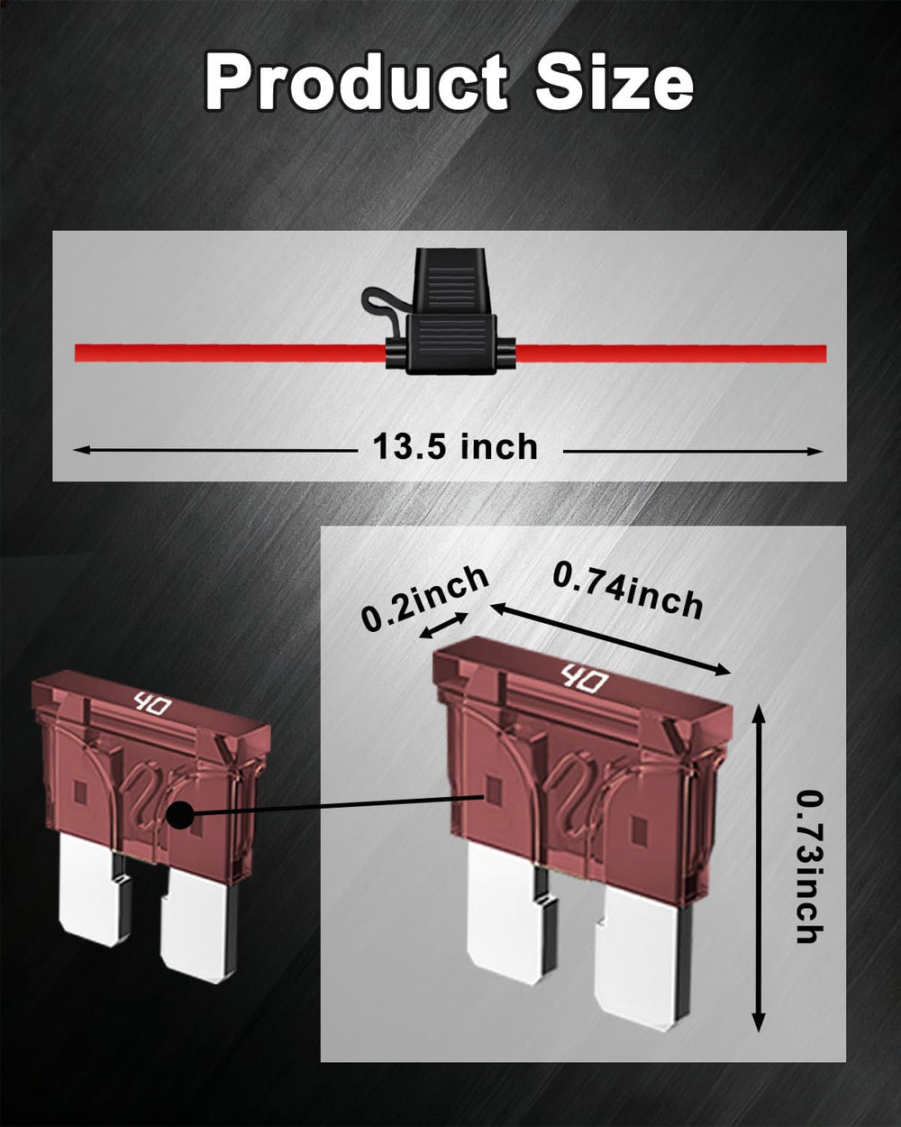 Riseuvo 40A blade fuses included safeguard your 12V circuit.