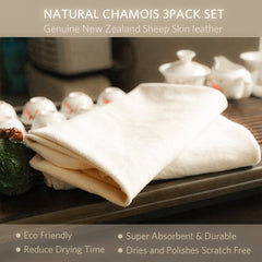 River Lake chamois towel closeup of premium leather material