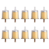 Riyhch fuel filter 3/8-inline universal close-up showing fit for many vehicles.