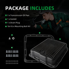 Riyhch GM transmission pan aids cleaner oil changes.