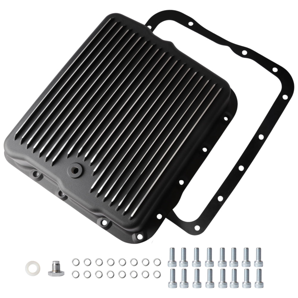 Riyhch transmission oil pan with drain plug for GM; easier oil changes.