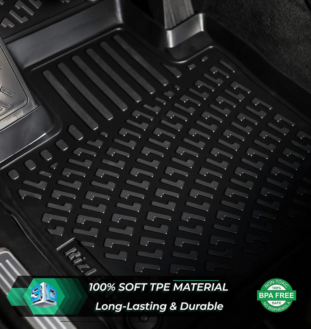 RizLiner BMW 3 Series rear floor mats with 3D fit and full coverage.