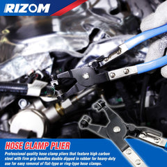 Rizom hose clamp pliers in use demonstrate firm grip for hose clamp removal