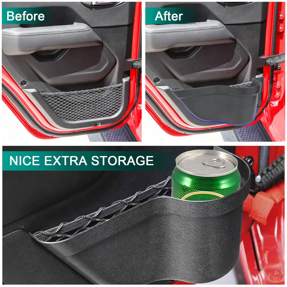 Rizwanjin durable material door pocket resists wear and wipes clean easily.