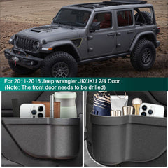 Rizwanjin rear door pocket organizes gear to reduce clutter in your JK.