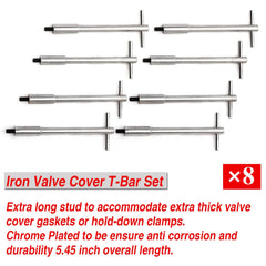 RJSPHH 8-piece valve-cover kit shown with T-bars and spreaders in detail.