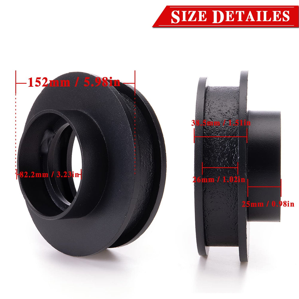 RJSPHH front leveling lift kit 3in for GMC Sierra 1500 improves tire fit and ride height.