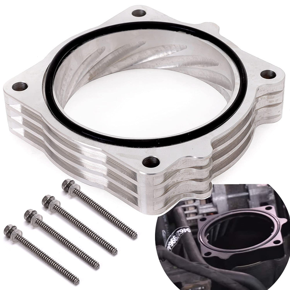 RJSPHH aluminum throttle body spacer design for improved RAM 5.7L HEMI airflow