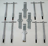 RJSPHH valve-cover t-bar set with chrome spreaders for even bolt pressure on V8 engines.
