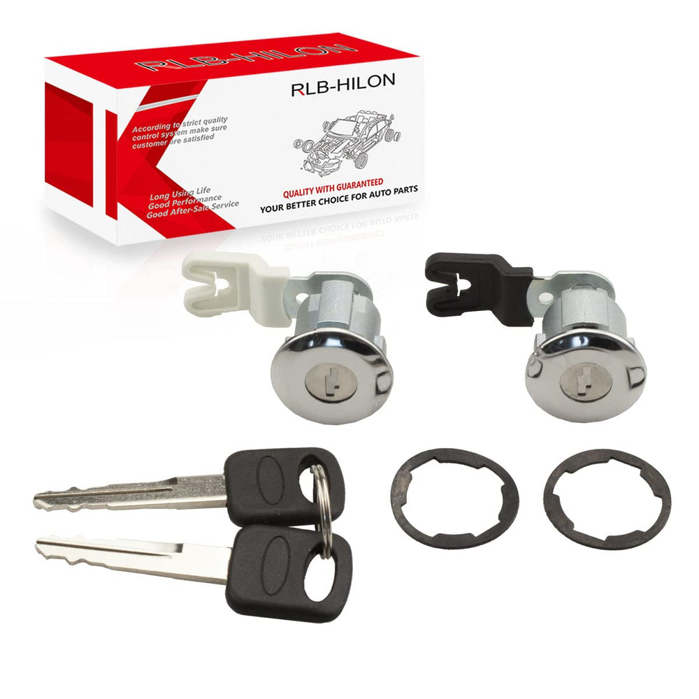 RLB-HILON door lock cylinder front view for Ford E-series vans, durable fit.