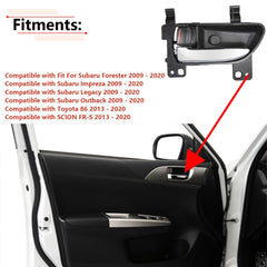 RLB-HILON left driver door handle in Subaru Impreza interior for reliable operation