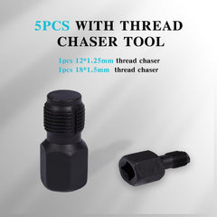 Rlokciy M18 x 1.5 thread chaser cleans larger threads for reuse