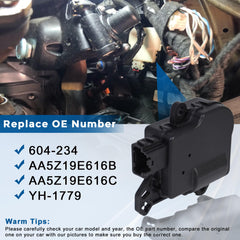 RLP 604-234 blend door actuator in-vehicle installation scene aids replacement.