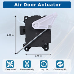 RLP 604-946 air blend door actuator top view focusing on connector placement for wiring ease