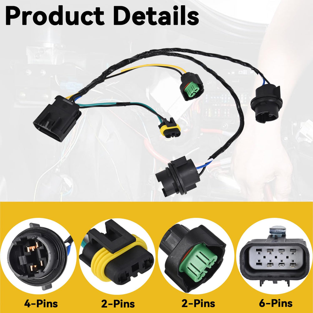 RLP headlight wiring harness right socket for Silverado, supports stable electrical flow