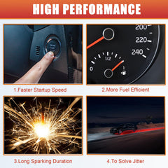RLP HEI package includes eight silicone spark plug wires for easy install