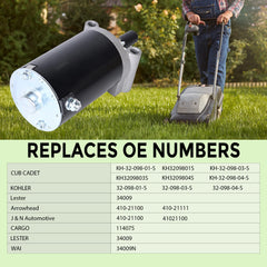 RLP Kohler starter 9-teeth replacement in packaging for quick swap