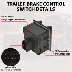 RLP Trailer Brake Controller on vehicle dashboard shows reliable trailer braking coordination