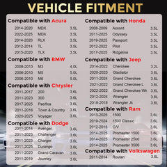 RLP XP5701 compatibility chart showing broad vehicle fit