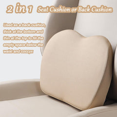 RNGWXOE lumbar-support cushion boosts lower back comfort on road trips.