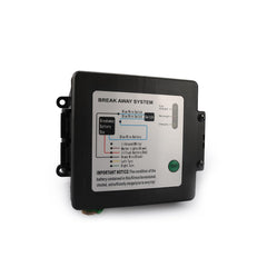 Rnigs trailer brake controller with LED test light visible