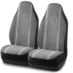 Road Comforts Baja Blanket seat cover in gray diamond fabric enhances interior texture