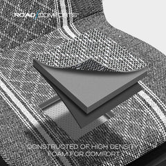 Road Comforts Baja Blanket headrest covers front view showing detachable design