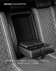 Road Comforts Baja seat cover set in car adds breathable comfort in all seasons