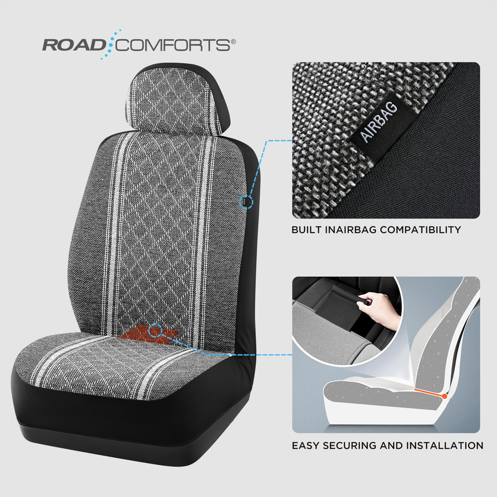 Road Comforts Baja Blanket universal-fit fabric contouring to seat