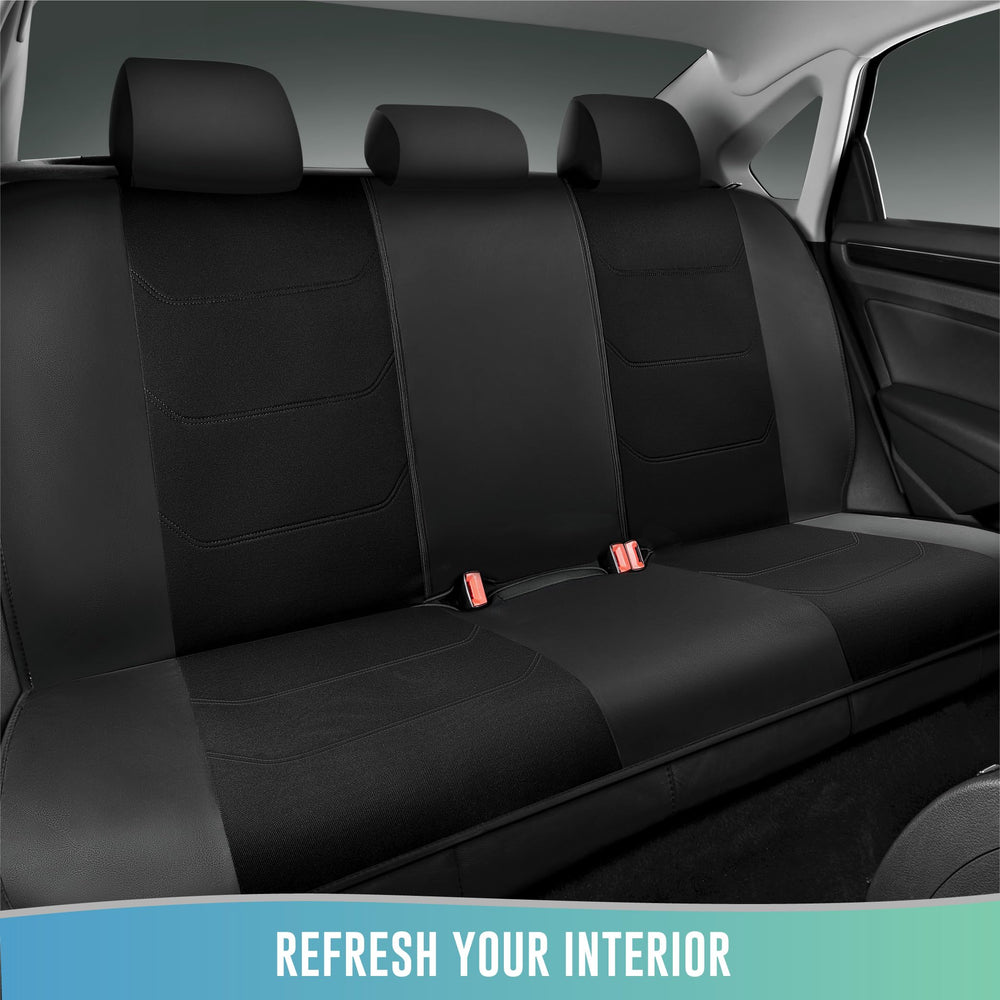 Road Comforts breathable leather-mesh combo keeps you cool on long drives.