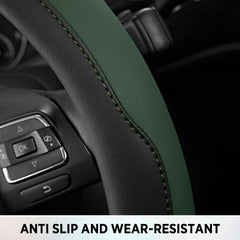 Road Comforts breathable leather keeps hands comfortable on long drives