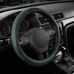 Road Comforts green steering wheel cover enhances interior style and grip