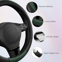 Road Comforts universal-fit cover for 14.5–15 inch steering wheels
