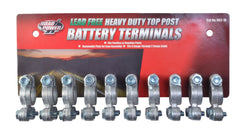 Road Power 903-10 top post terminal for 6-12V batteries with chrome finish and secure clamp
