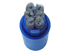 ROAD SUPERIOR TRUCK PARTS stainless-steel bristles closeup for durable corrosion resistance.