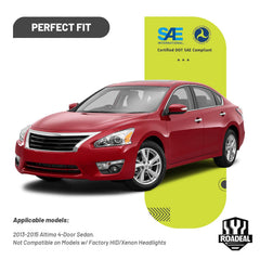ROADEAL headlights with H9/H11 bulbs included ensure immediate high/low beam upgrade.