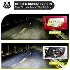 ROADEAL headlight with BMC reflector for brighter illumination