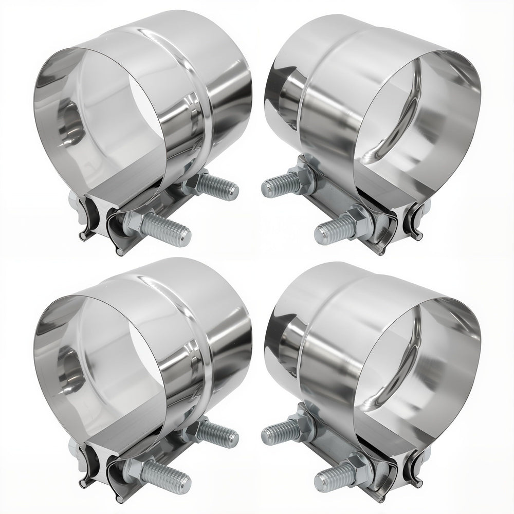 ROADFORMER stainless-steel band clamp assembly demonstrates durable fit for long-lasting exhaust connections.