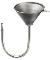ROADGIVE steel bendable spout funnel with filter for spill-free oil transfer