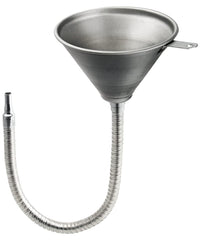 ROADGIVE steel bendable spout funnel with filter for spill-free oil transfer